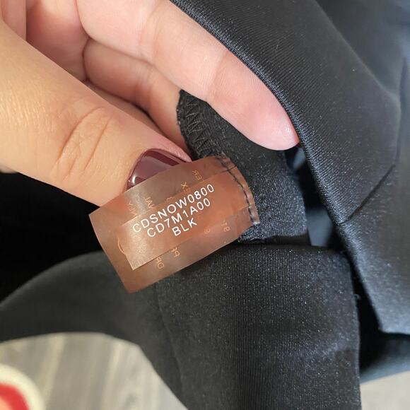 Calvin Klein Sleeveless Seam Front Scuba Crepe Crew Neck Sheath Dress Black Sz 8 - Picture 9 of 12